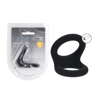 LEVELZ Double O Silicone Cock Ring - M - Black LEVELZ Double O Silicone Cock Ring - M - Black